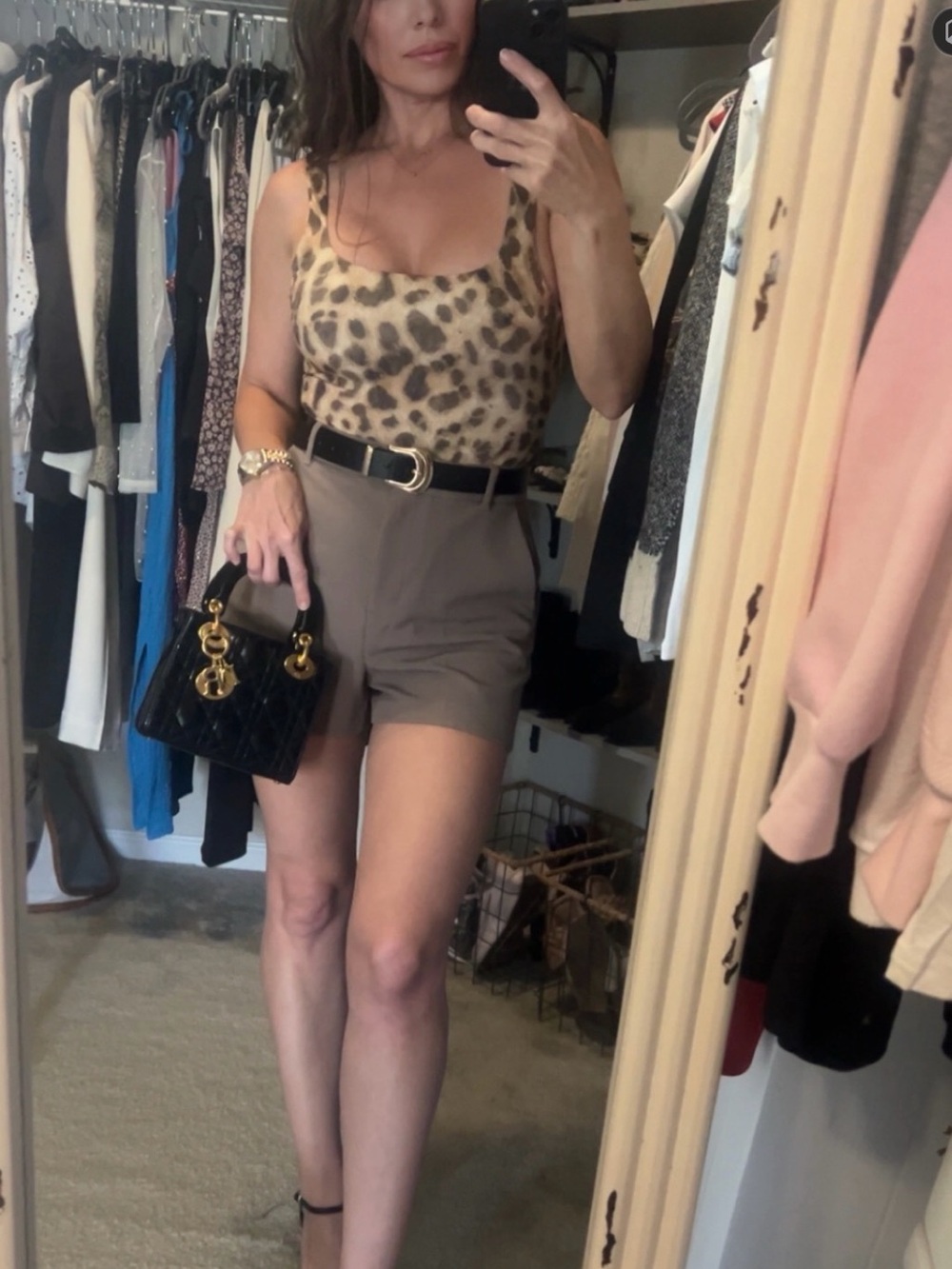 Zara Leopard Print One-Piece Swimsuit in Brown and Tan
